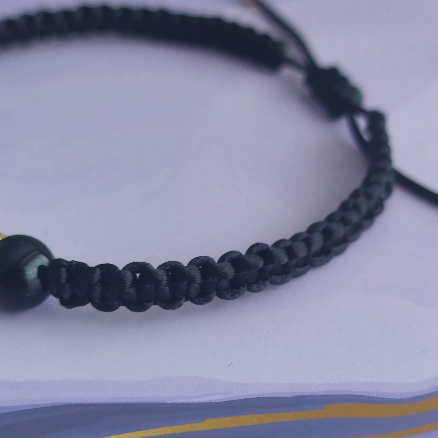 White Cross Macrame Bracelet - Man