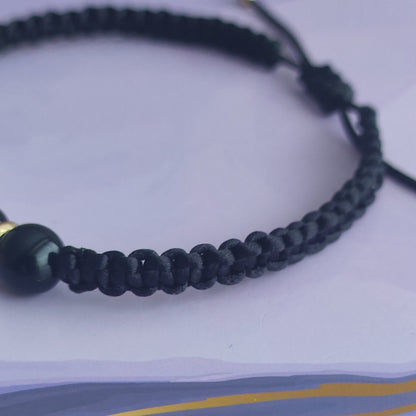 White Cross Macrame Bracelet - Man
