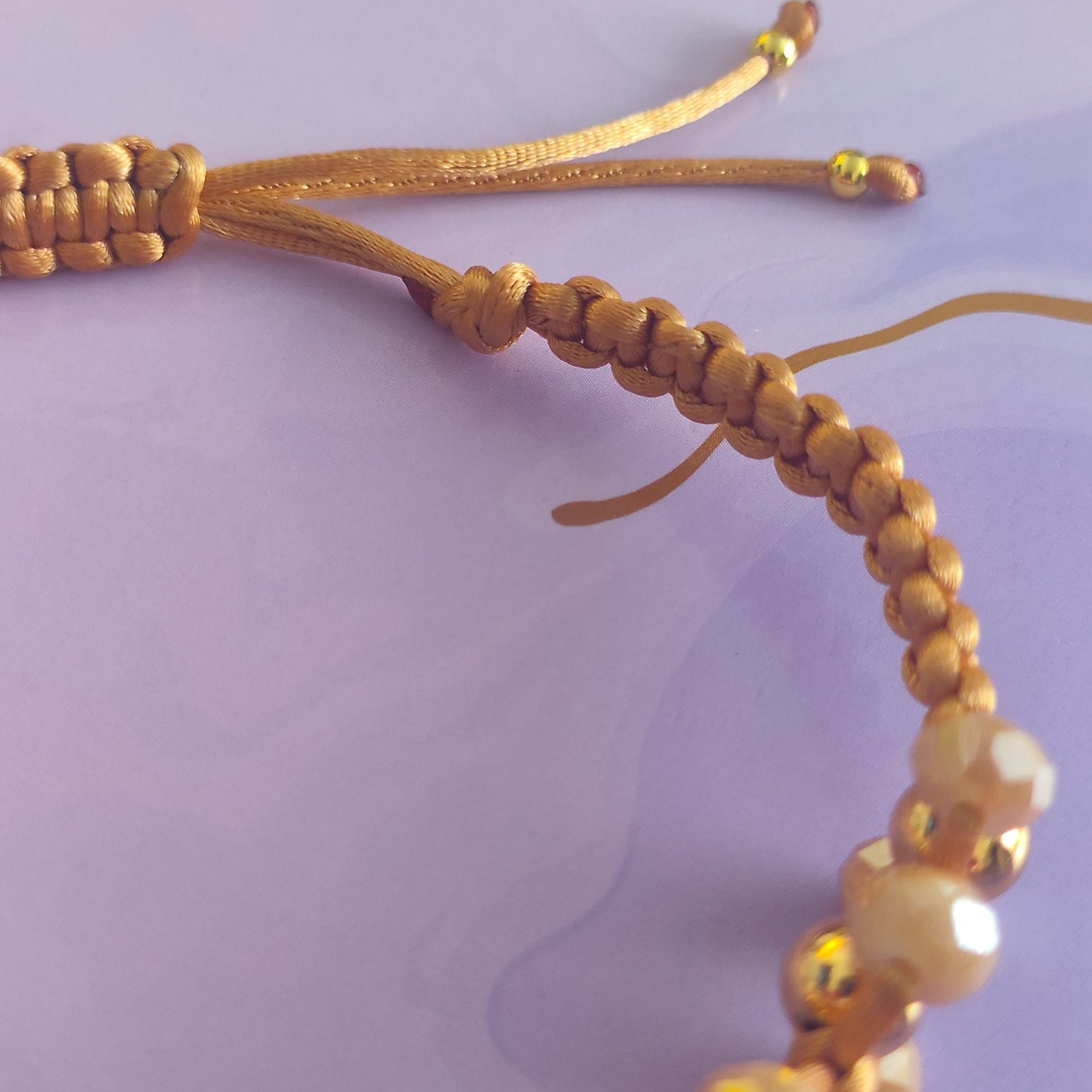 Golden Tones Macrame Bracelet
