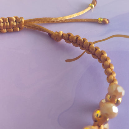 Golden Tones Macrame Bracelet