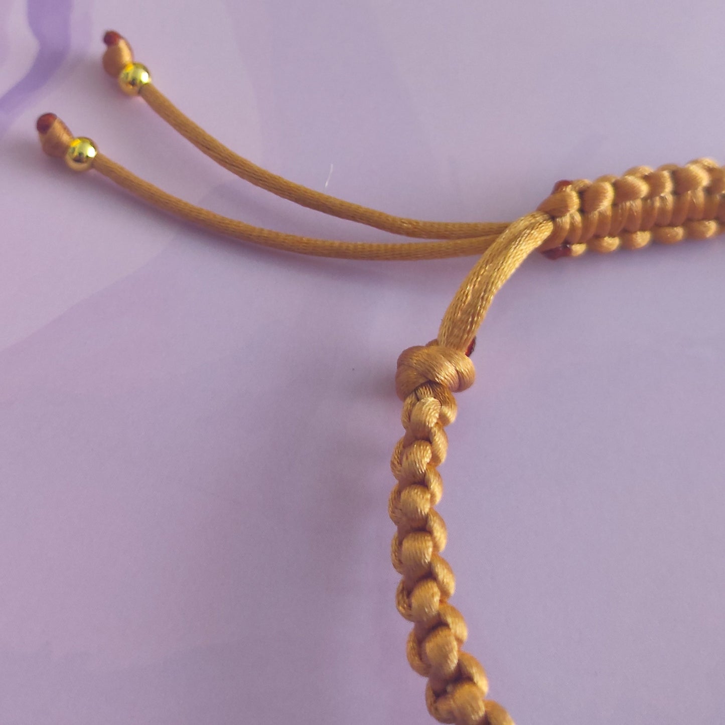 Golden Tones Macrame Bracelet
