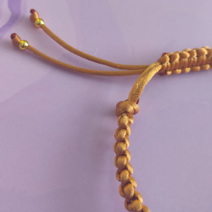Golden Tones Macrame Bracelet