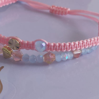 "Pink Delight" Macrame Bracelet