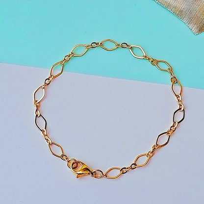Diamond Gold Plated Chain Bracelet