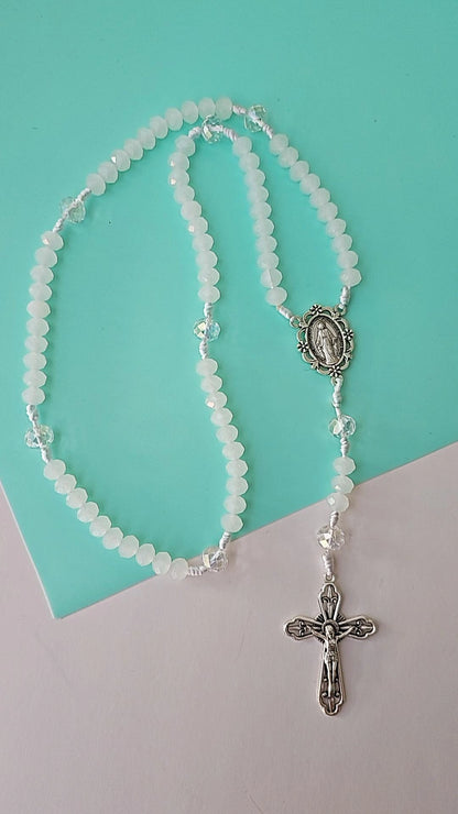 White Crystal Rosary