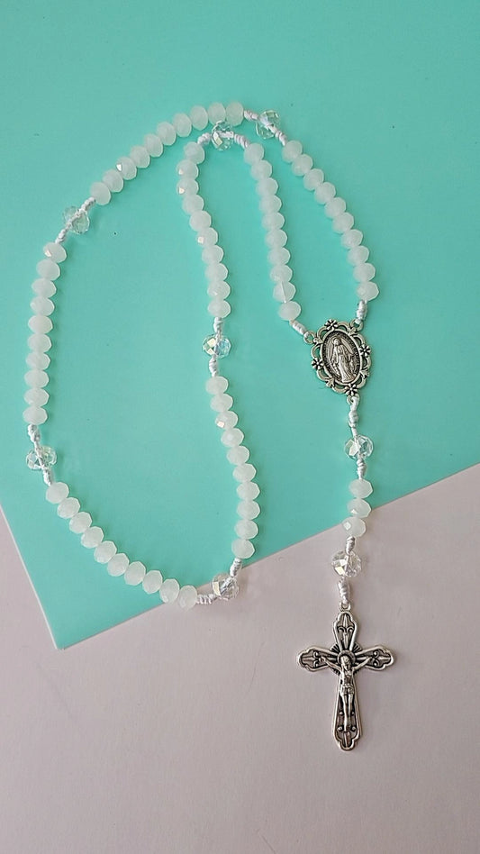 White Crystal Rosary