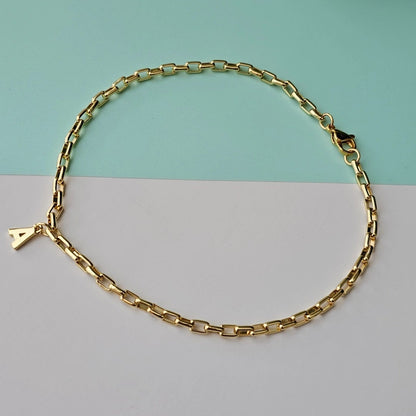 Square Gold Plated Anklet