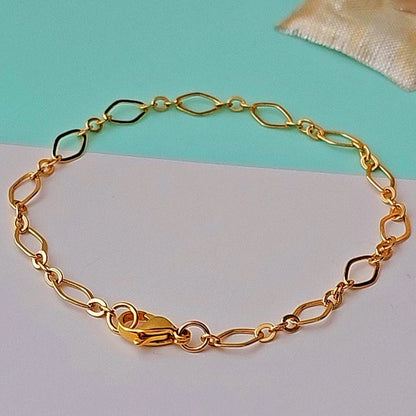 Diamond Gold Plated Chain Bracelet