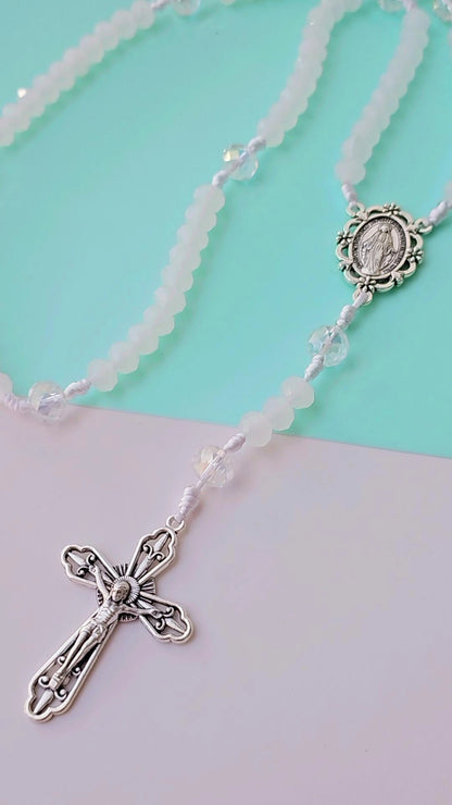 White Crystal Rosary